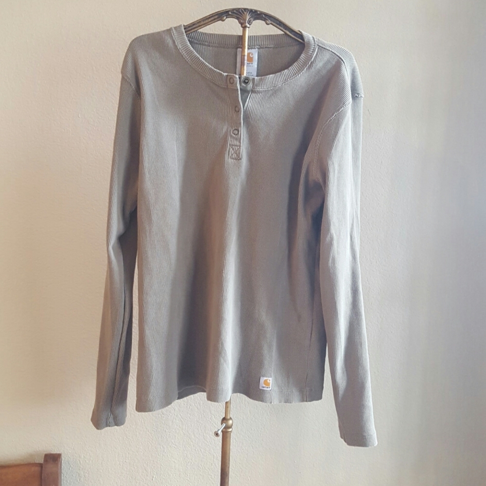 Carhartt thermal olive/tan color size lg